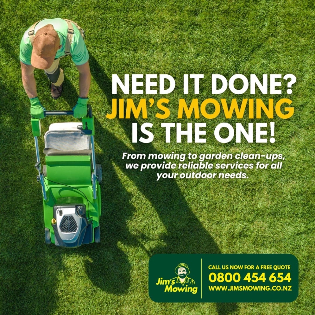 jim's crew mowing a lawn